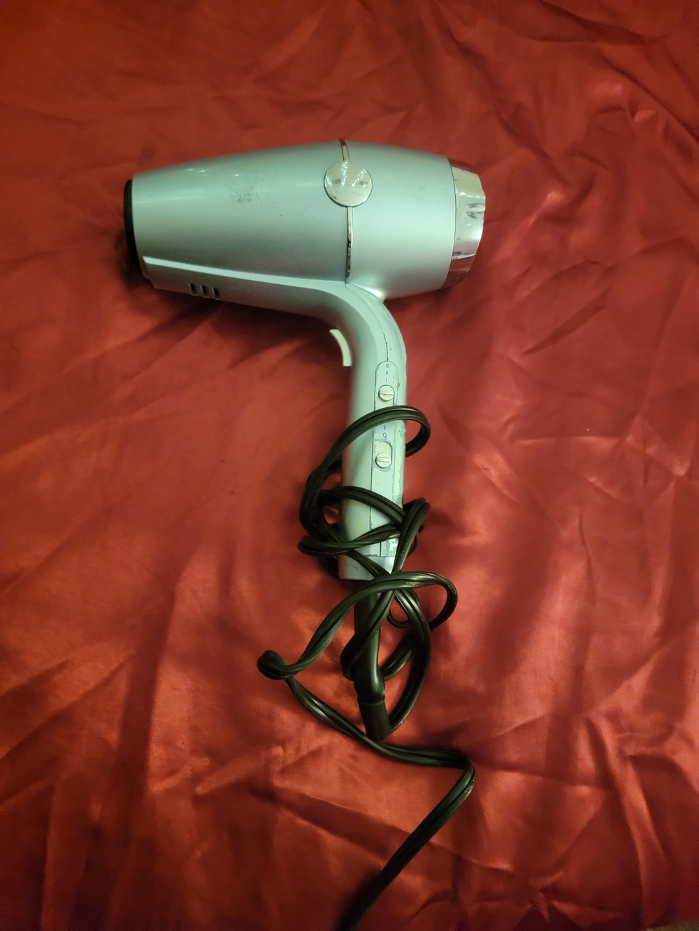 Compact Light Blue Hair Dryer β Portable Styling Dryer